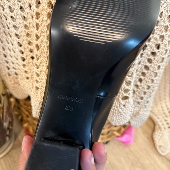 Nine West Black Heeled Loafers - Picture 6 of 7